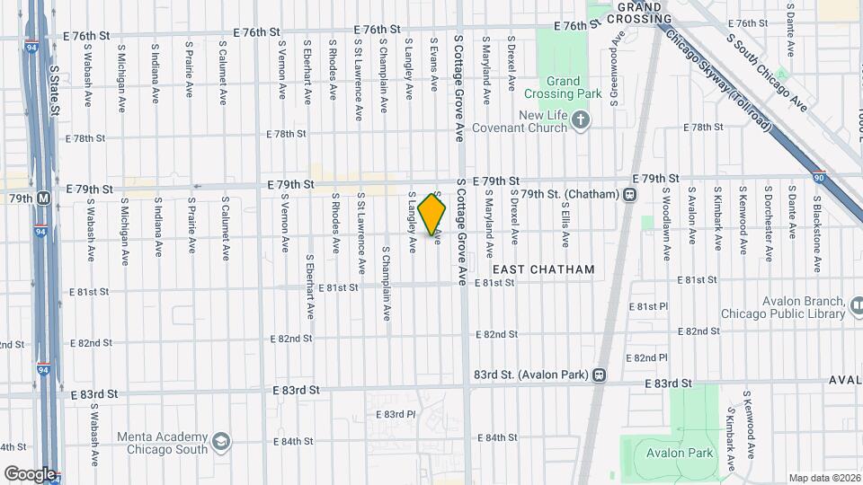 8010 S Evans Ave Map and Location Details