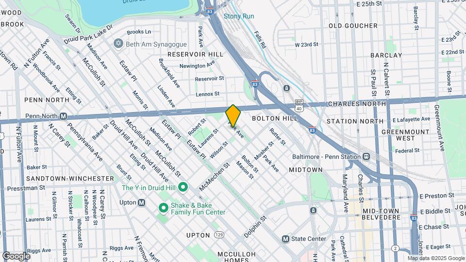 1704 Park Ave Map and Location Details