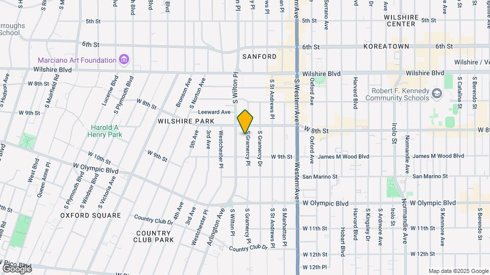 827 S Gramercy Pl Map and Location Details