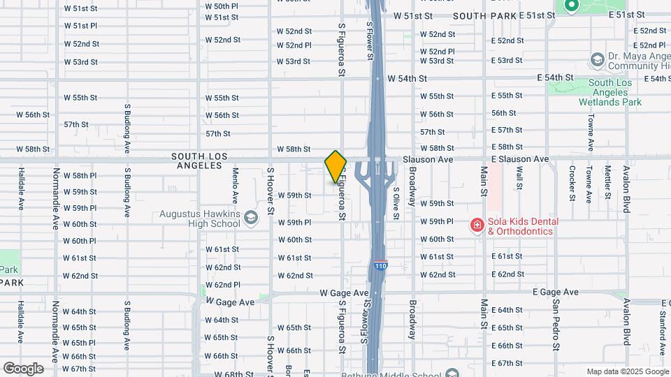 5869 S Figueroa St Map and Location Details