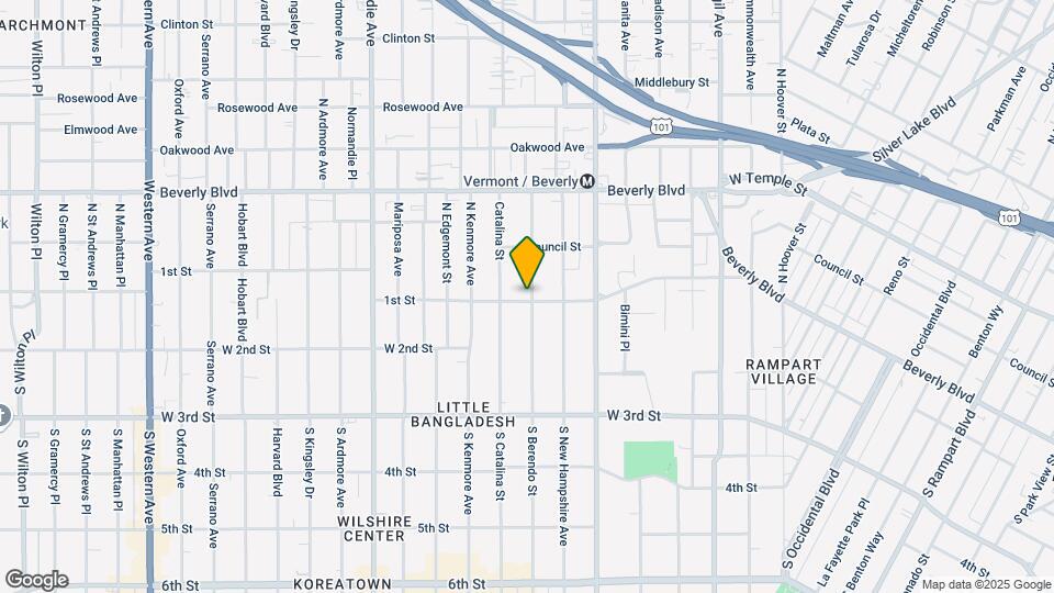 105 N Berendo St Map and Location Details