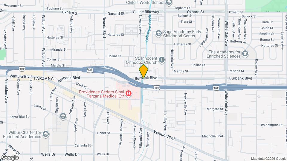 18242 Burbank Blvd Map and Location Details