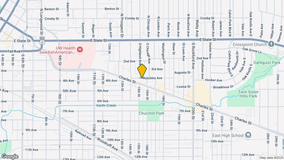 1835 Hutchins Ave Map and Location Details