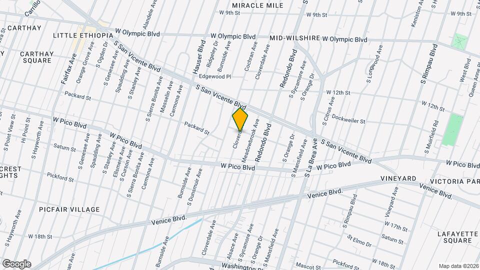 1306 Cloverdale Ave Map and Location Details