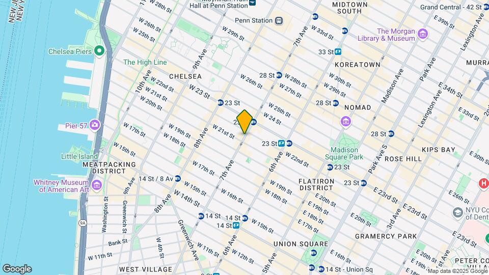 124 W 21st St Map and Location Details