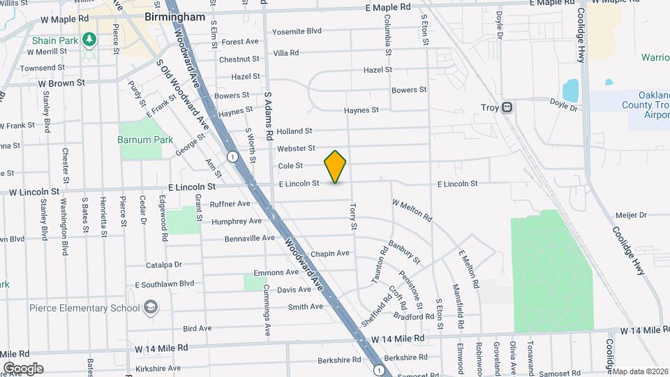 1496 E Lincoln St Map and Location Details