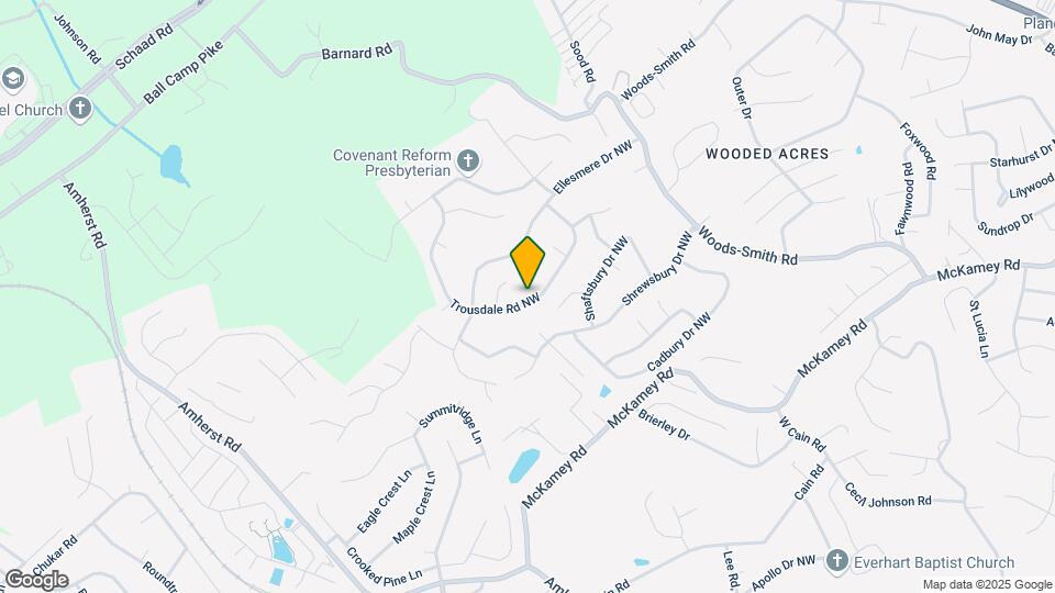 6605 Trousdale Rd NW Map and Location Details