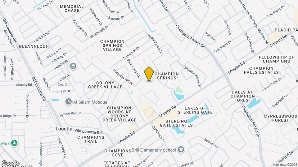 8835 Vista Springs Dr Map and Location Details