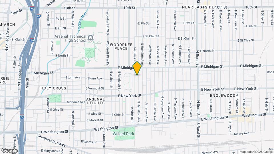 416 N Hamilton Ave Map and Location Details