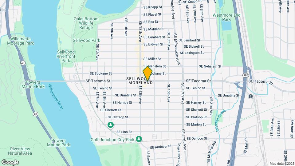 1330-1348 SE Tacoma St Map and Location Details