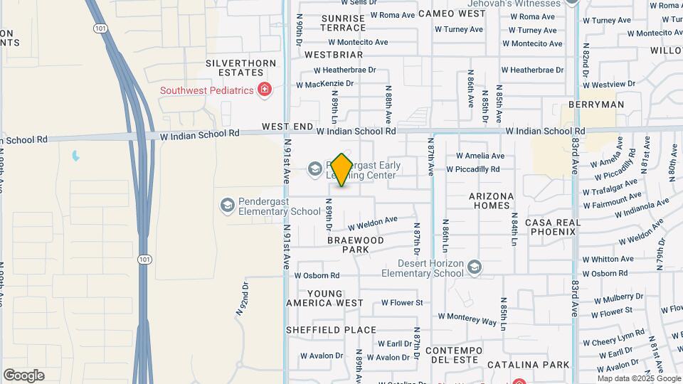 8922 W Indianola Ave Map and Location Details