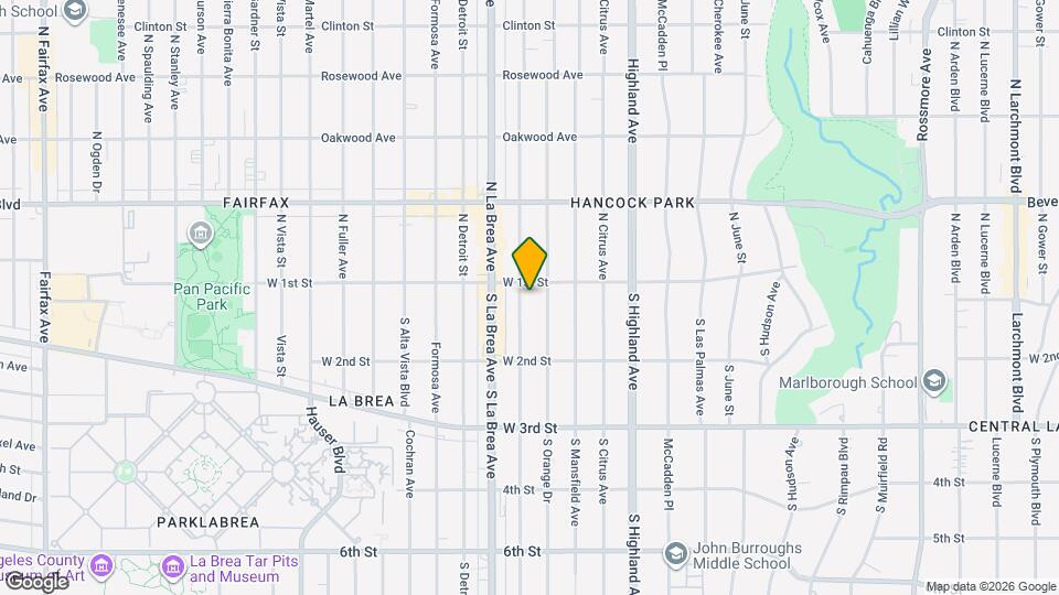 114 S Sycamore Ave Map and Location Details
