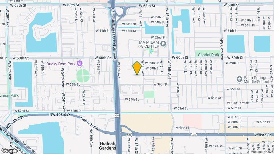 1885 W 56th St Map and Location Details