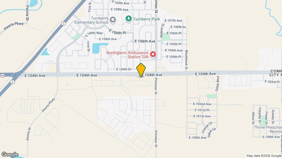 13529 E 103rd Pl Mapa y Detalles de la Ubicación