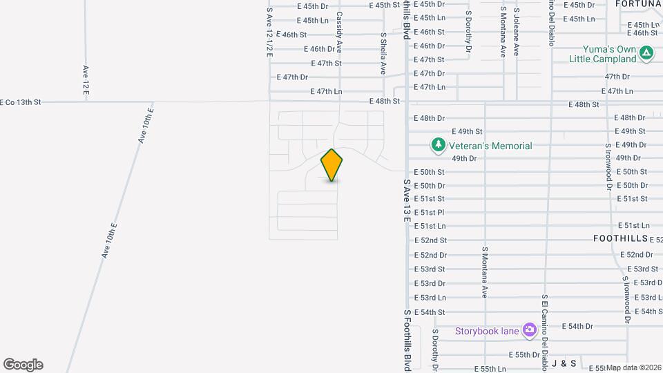 12682 E 50th Ln Map and Location Details