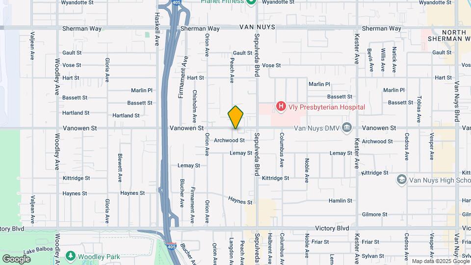 15352 Vanowen Street Map and Location Details