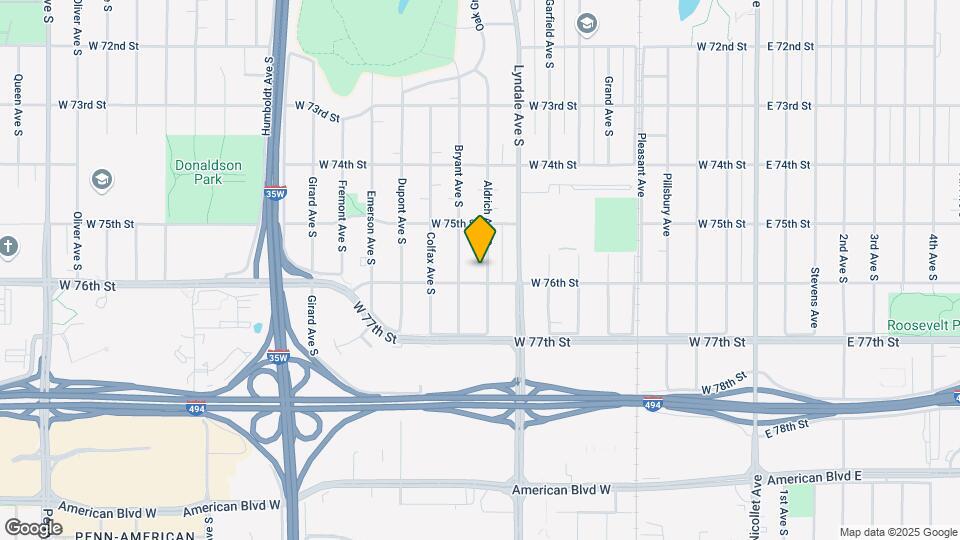 7536 Aldrich Ave S Map and Location Details