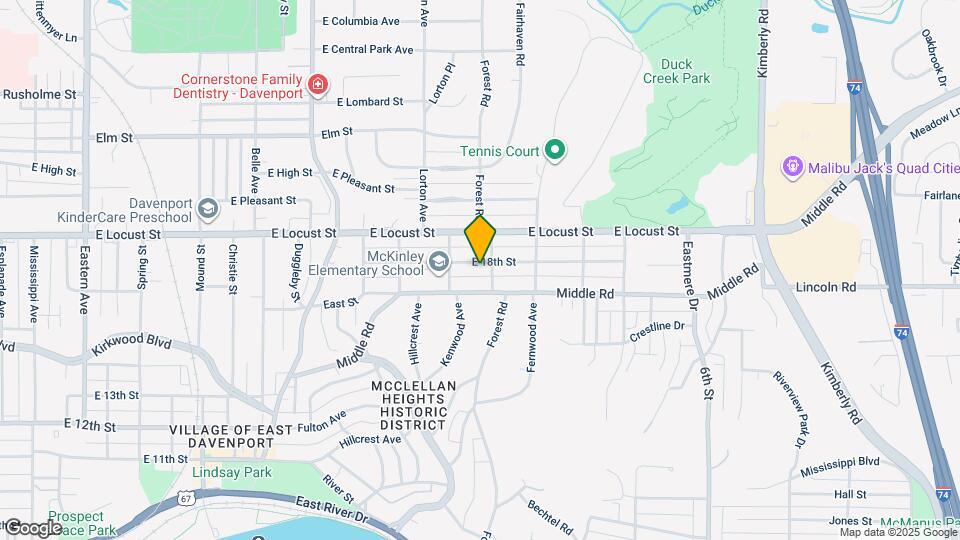 2733 E 18th St Map and Location Details