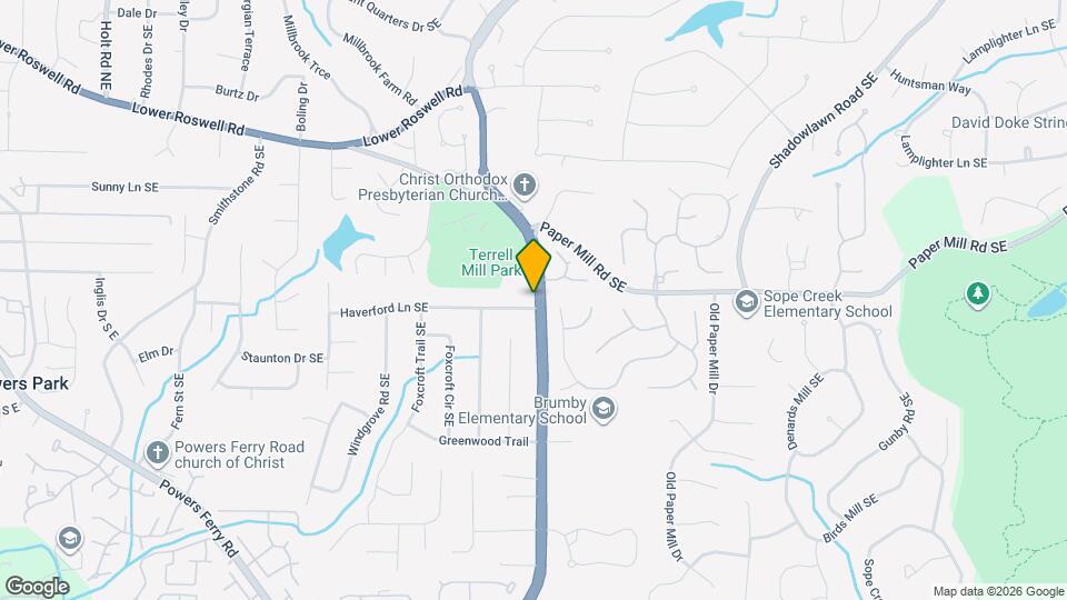 610 Terrell Mill Road SE Map and Location Details