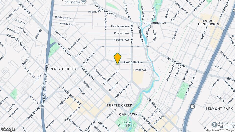 3907 Throckmorton St Map and Location Details