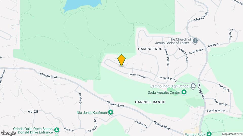 3941 Campolindo Dr Map and Location Details