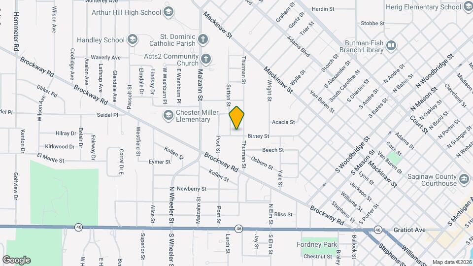 807 Thurman St Map and Location Details
