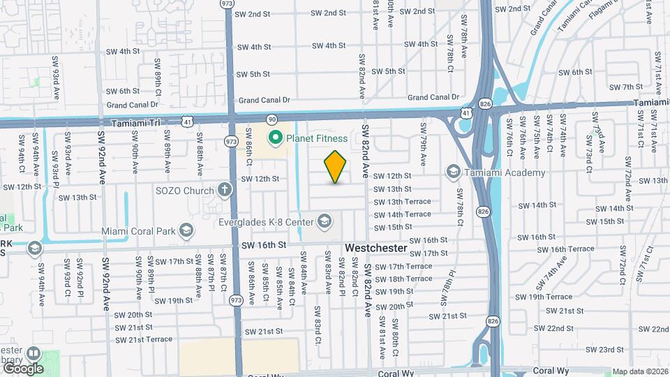 8270 SW 12th Terrace Map and Location Details