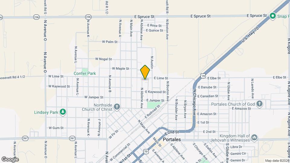 1234 N Abilene Ave Map and Location Details