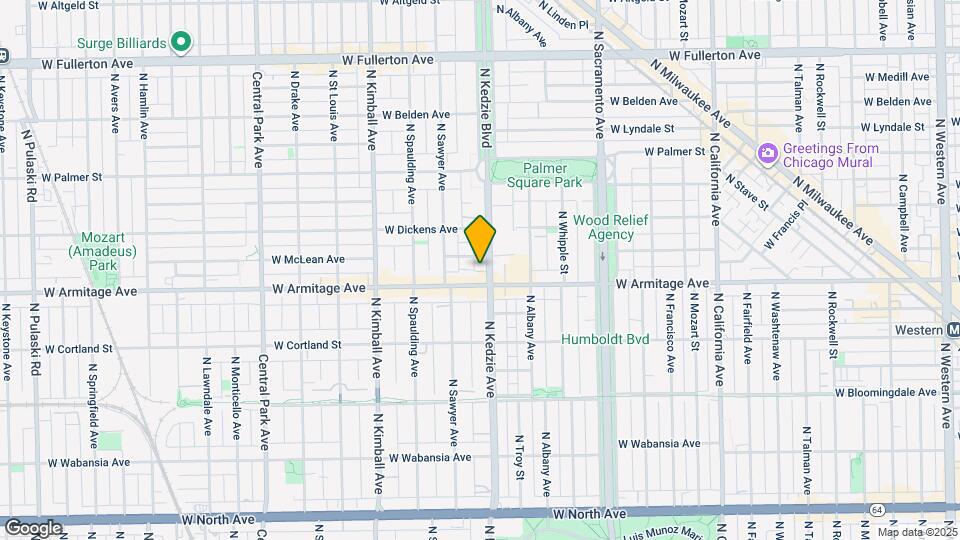 2014 N Kedzie Ave Map and Location Details
