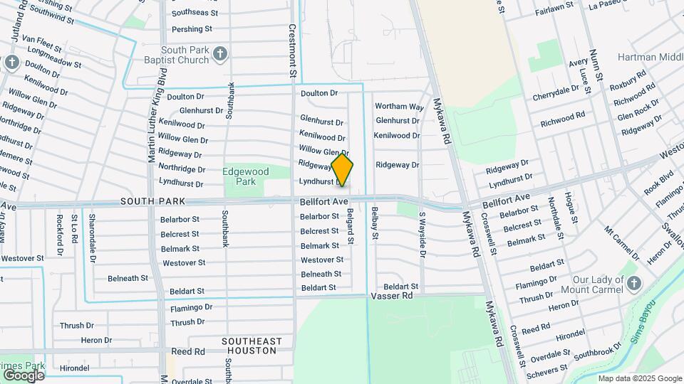5955 Bellfort Ave Map and Location Details