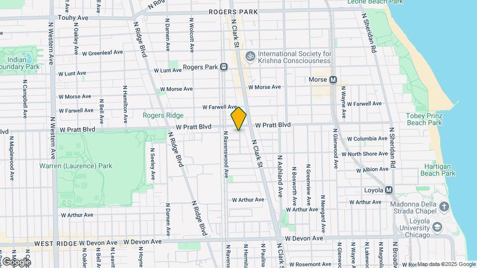 6750 N Hermitage Ave Map and Location Details