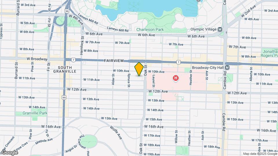 1035 W 11th Ave Map and Location Details
