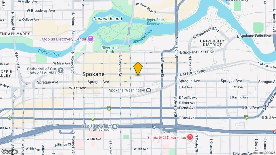 315 W Riverside Map and Location Details