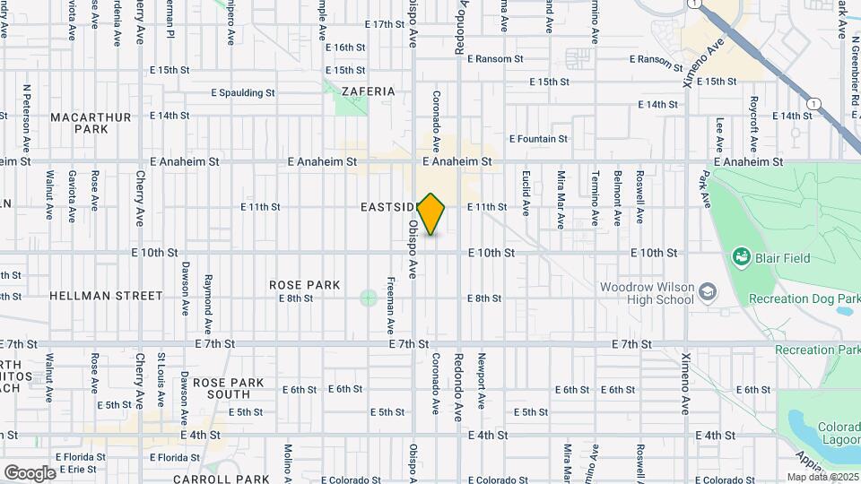 1021 Coronado Ave Mapa y Detalles de la Ubicación