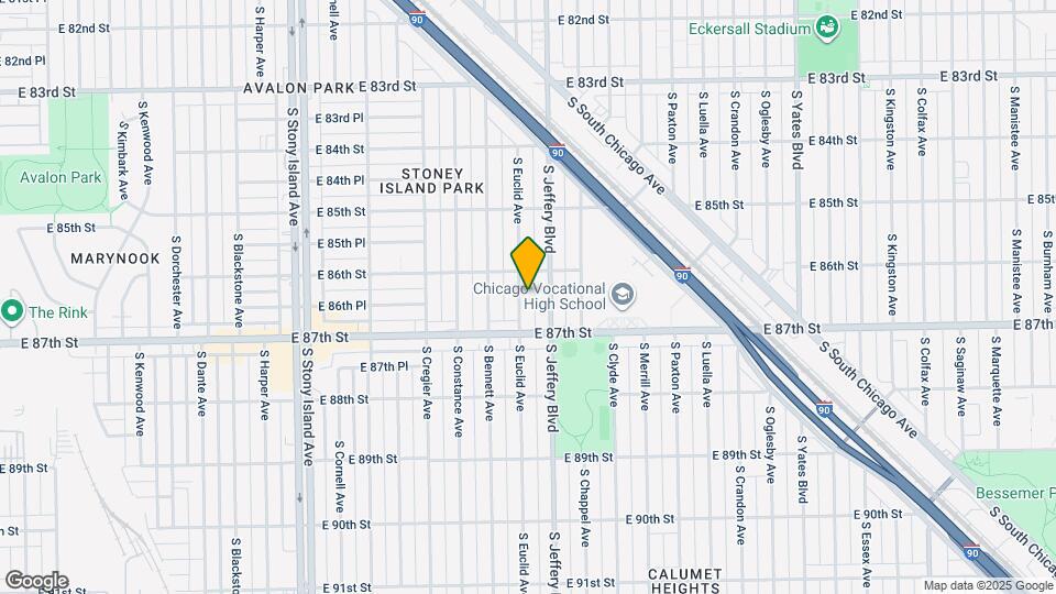 8625 S Euclid Ave Mapa y Detalles de la Ubicación