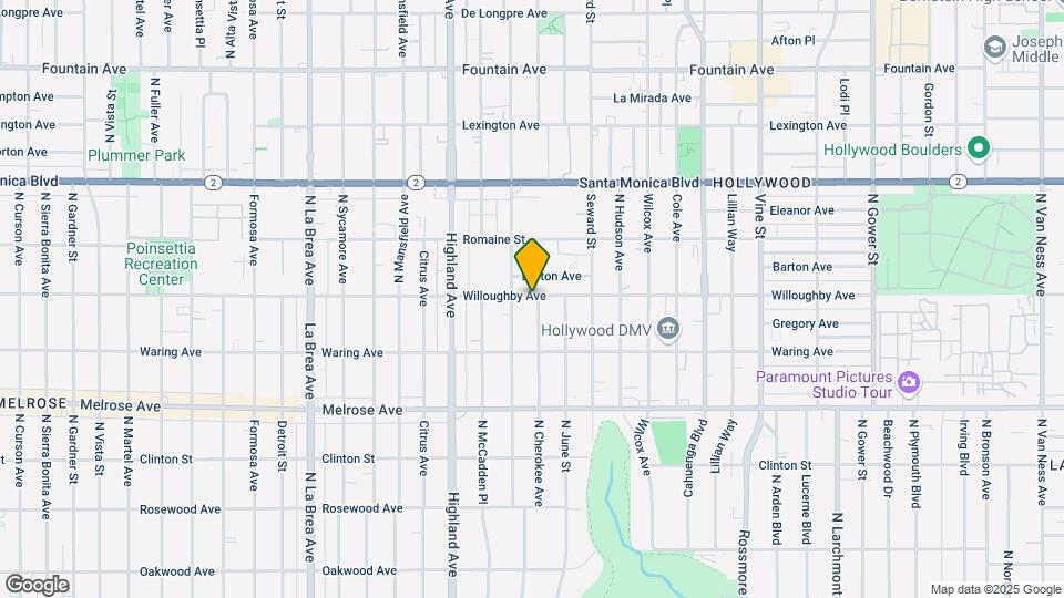 6600-6610 Willoughby Ave Map and Location Details