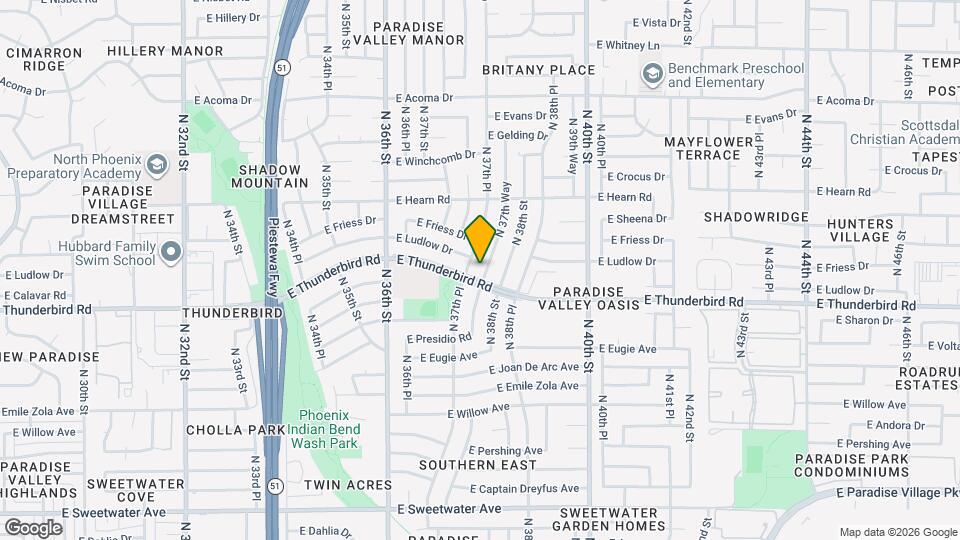 13818 N 37th Way Mapa y Detalles de la Ubicación