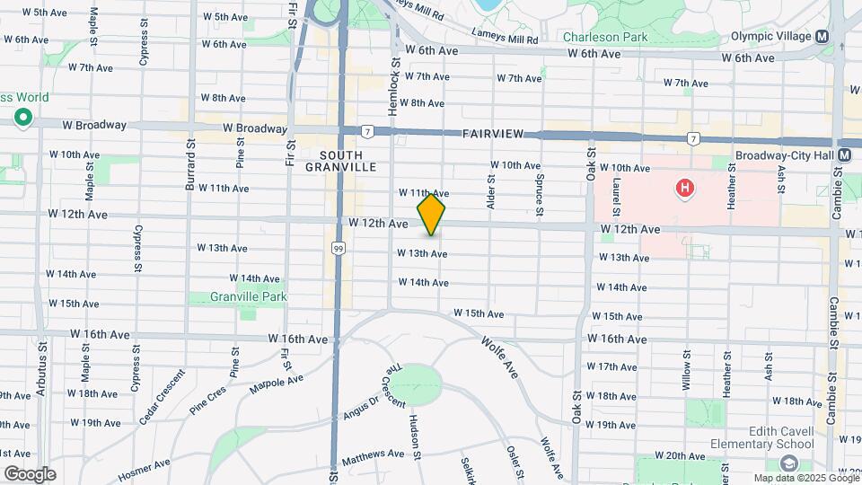 1325 W 13th Ave Map and Location Details
