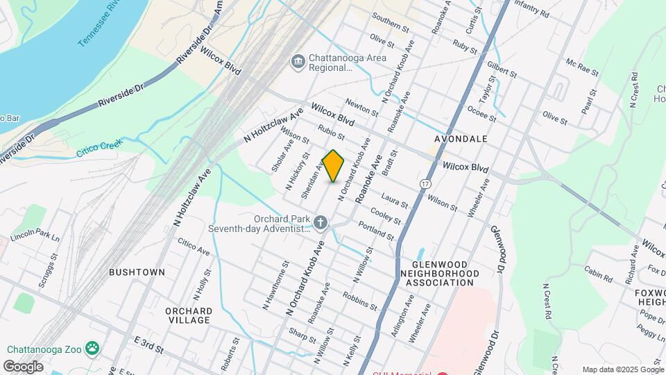 1104 N Hawthorne St Map and Location Details