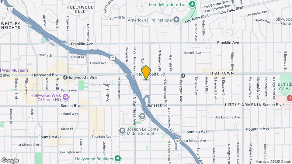 5711 Carlton Way Map and Location Details