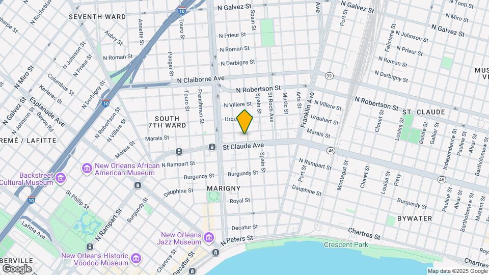 1116 Mandeville St Mapa y Detalles de la Ubicación