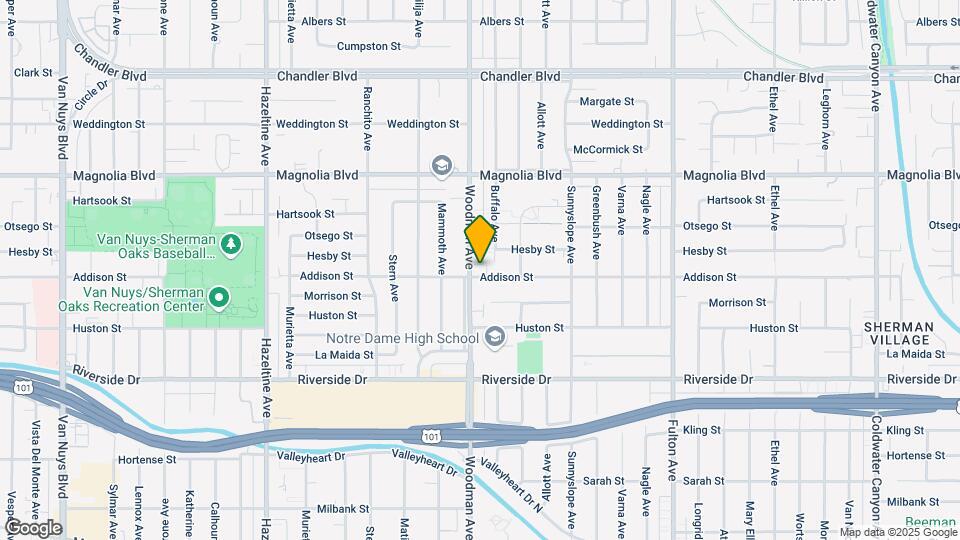 5000 Woodman Ave Map and Location Details