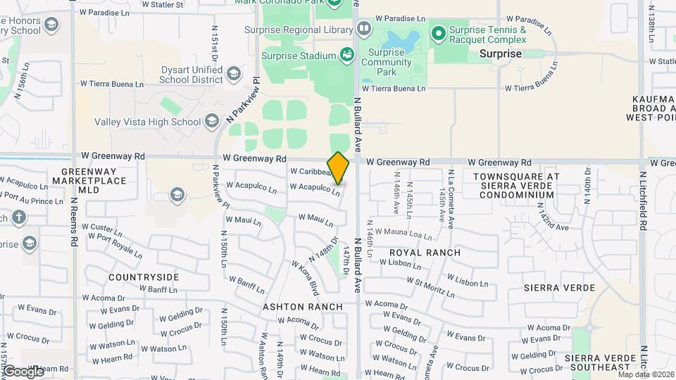 14812 W Acapulco Ln, Unit 725 Mapa y Detalles de la Ubicación