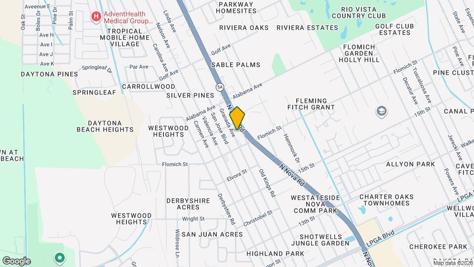 1609 Granada Ave Map and Location Details