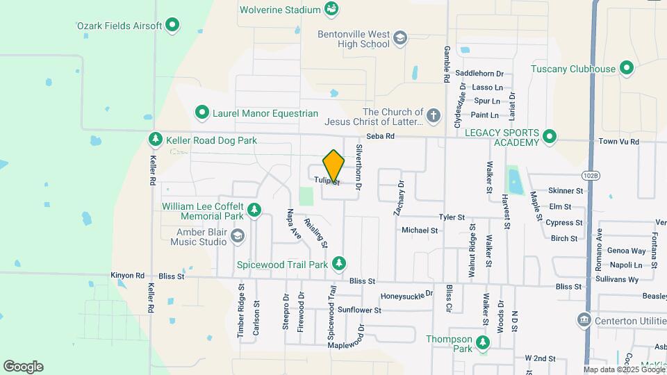 1121 Tulip St Map and Location Details