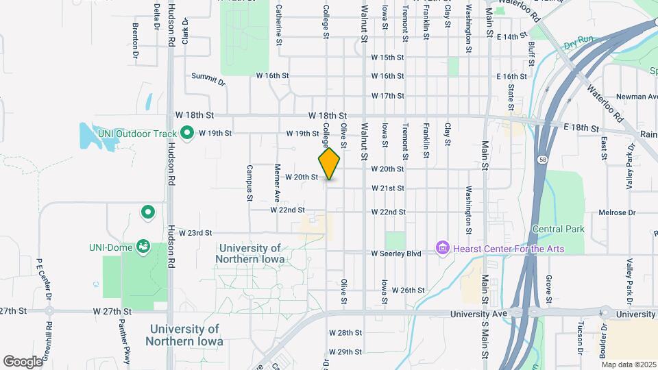 2020 1/2 College St - Cedar Falls Map and Location Details