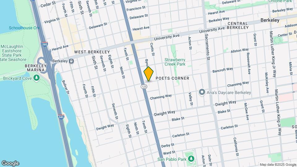 Vacant & Rent Control Exempt Berkeley Triplex Map and Location Details