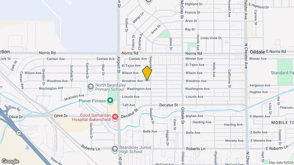 705 Woodrow Ave Map and Location Details