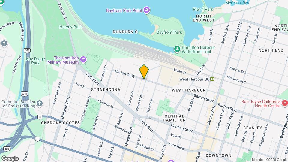 237 Queen St N Map and Location Details