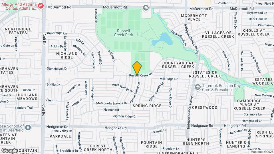 8317 Spring Valley Ln Map and Location Details